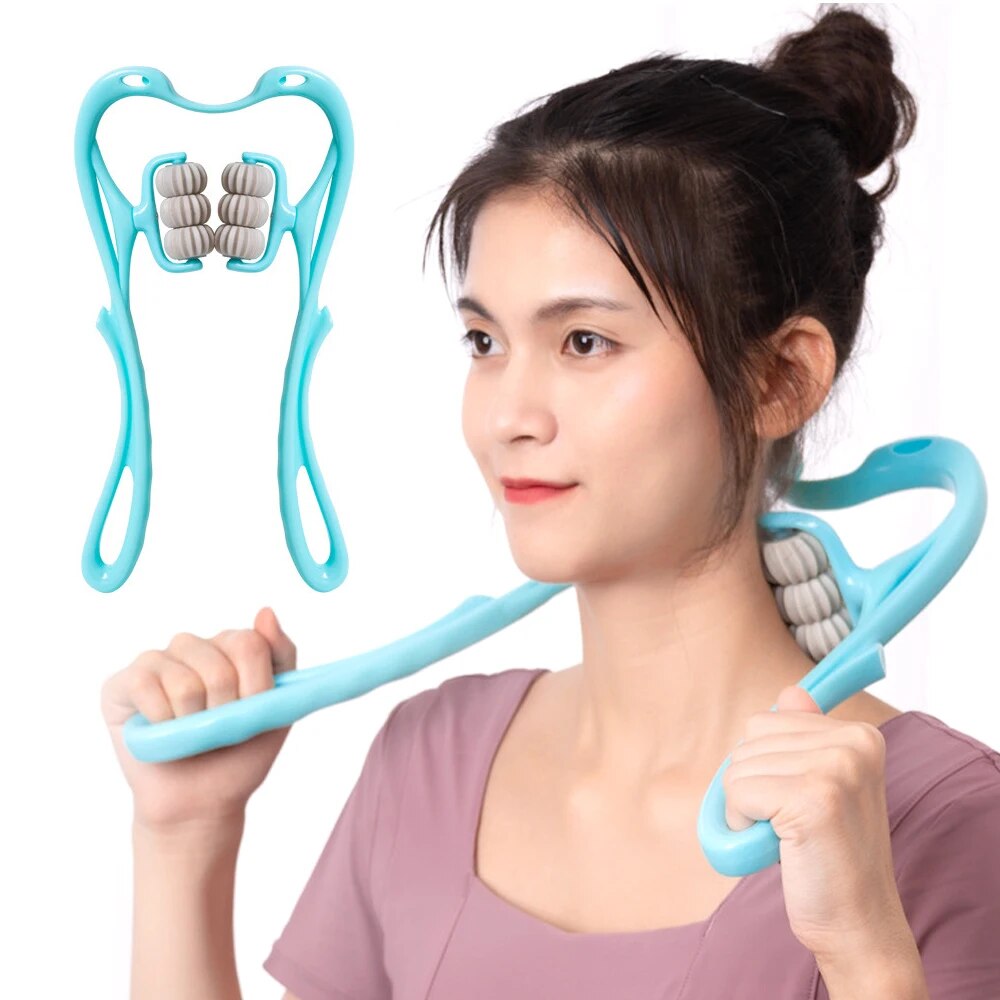 Multifunctional Manual Six-wheel Neck Massager